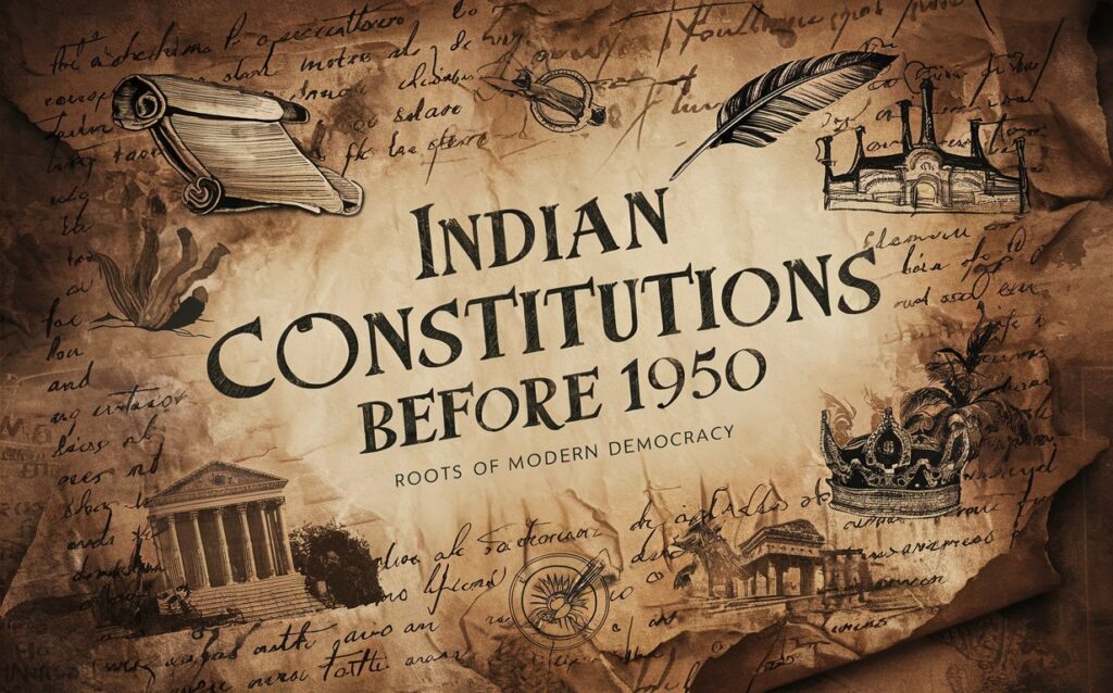 🏛️ The History of Indian Constitutions Before 1950: Foundations of Modern Democracy