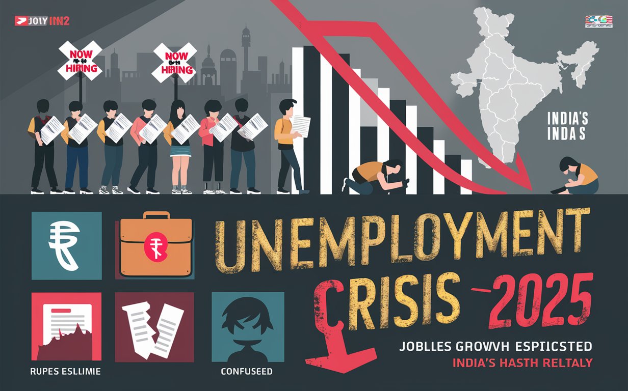 📉 India's Unemployment Crisis 2025: The Harsh Truth Behind Jobless Growth